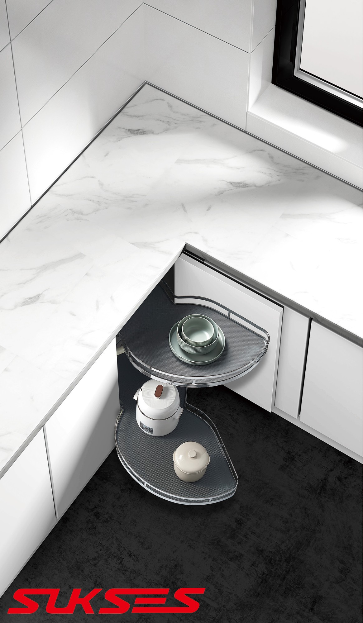 Swing Corner Tray Kitchen Basket